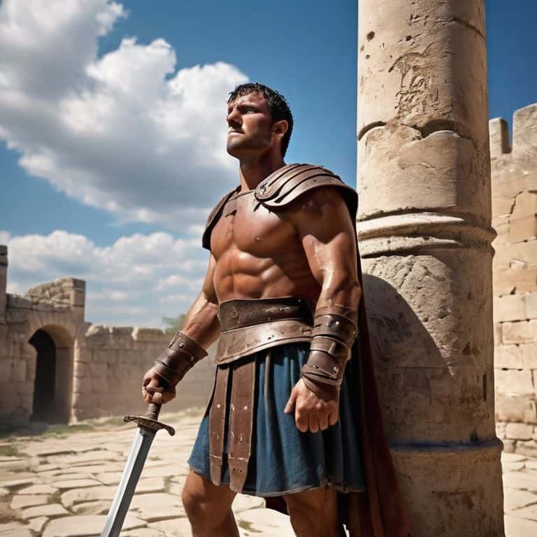 Roman Gladiator Daily Life Scene