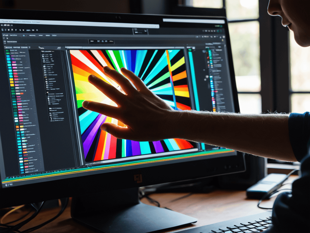 Calibrating monitor color tips