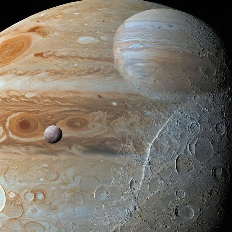 Cosmic Reflections: A Jupiter Moons Odyssey